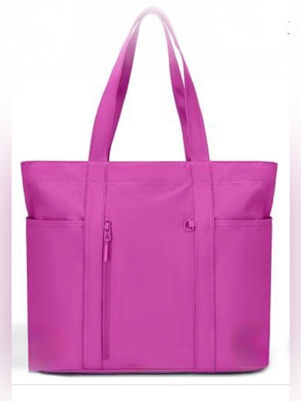 Large Pink Waterproof Laptop Tote Bag Travel Work Shoulder Bag - Picture 3 of 6